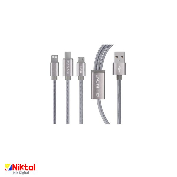 Awei CL-970 Fast Multi Charging Cable کابل شارژ سه کاره اوی