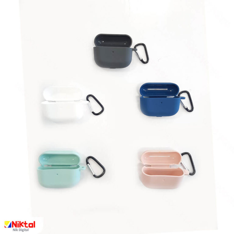 Silicone AirPad case with large size clip کیف ایرپاد