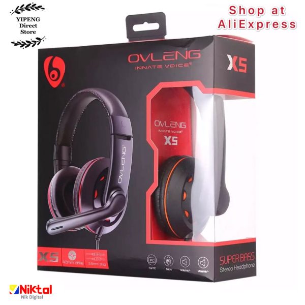 Ovleng X5 wired gaming headset هدفون گیم
