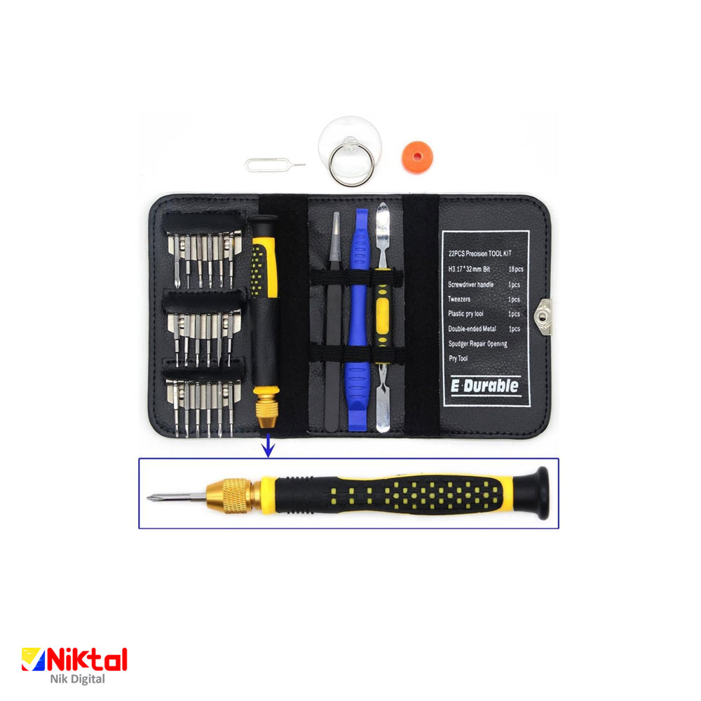 Portable screwdriver 26 in 1 model KS-8122 ابزار تعمیر وسایل الکترونیکی