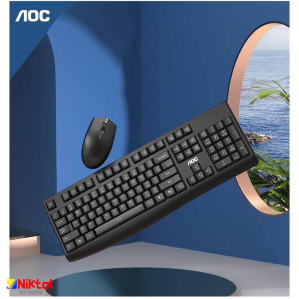 AOC wireless mouse and keyboard set, model KM220