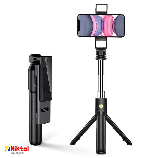Self-illuminated selfie monopod model K22-D
