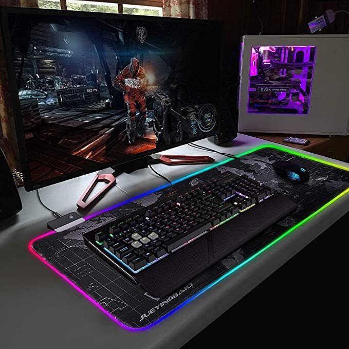 ماوس پد RGB گیمینگ نقشه جهان