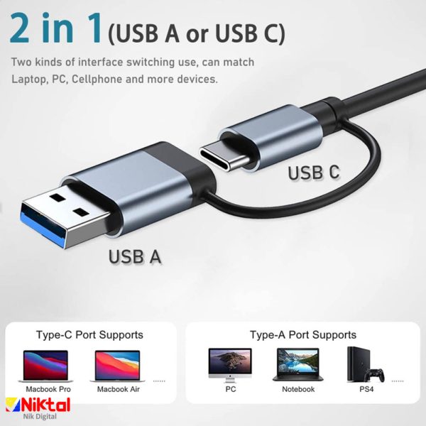 Hub 8 USB-C / Type-C model BYL-2218TU